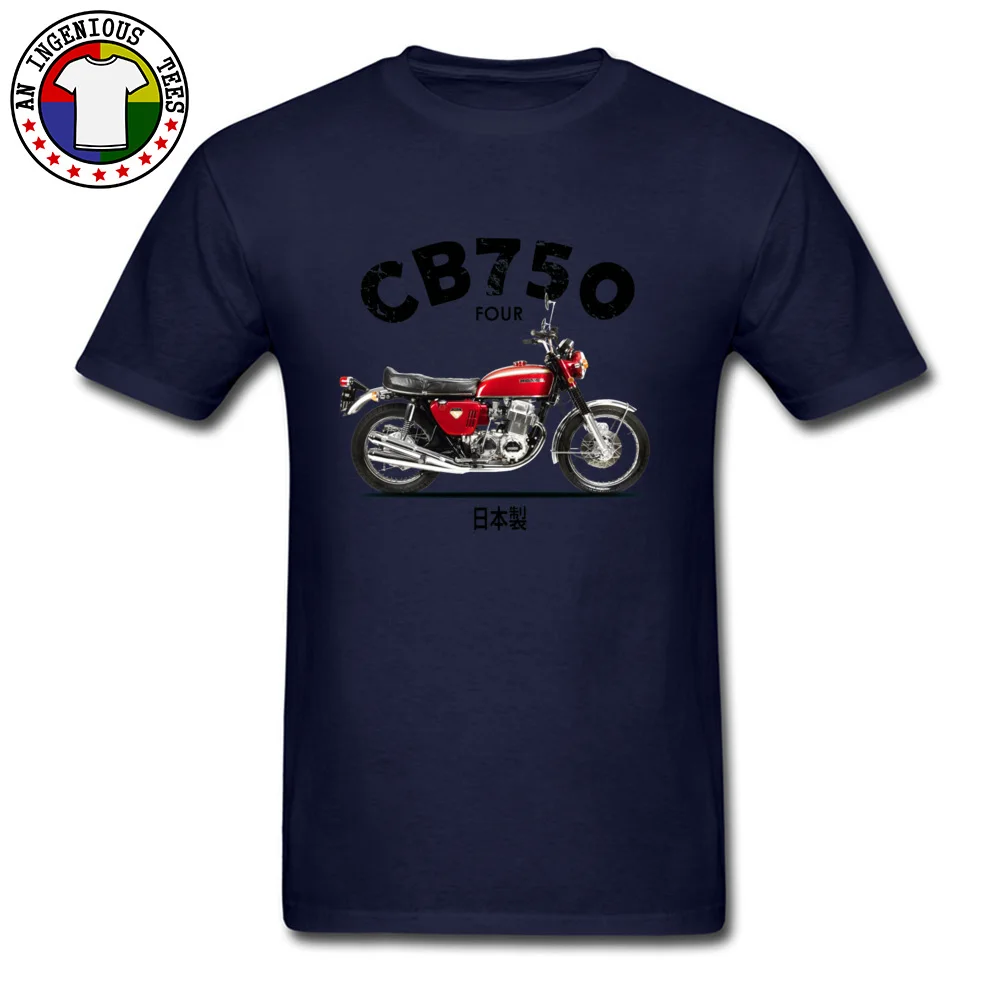 The CB750 1970 11023 Men New Coming Design T Shirt O Neck Labor Day 100% Cotton T-Shirt Normal Short Sleeve Tee-Shirts The CB750 1970 11023 navy