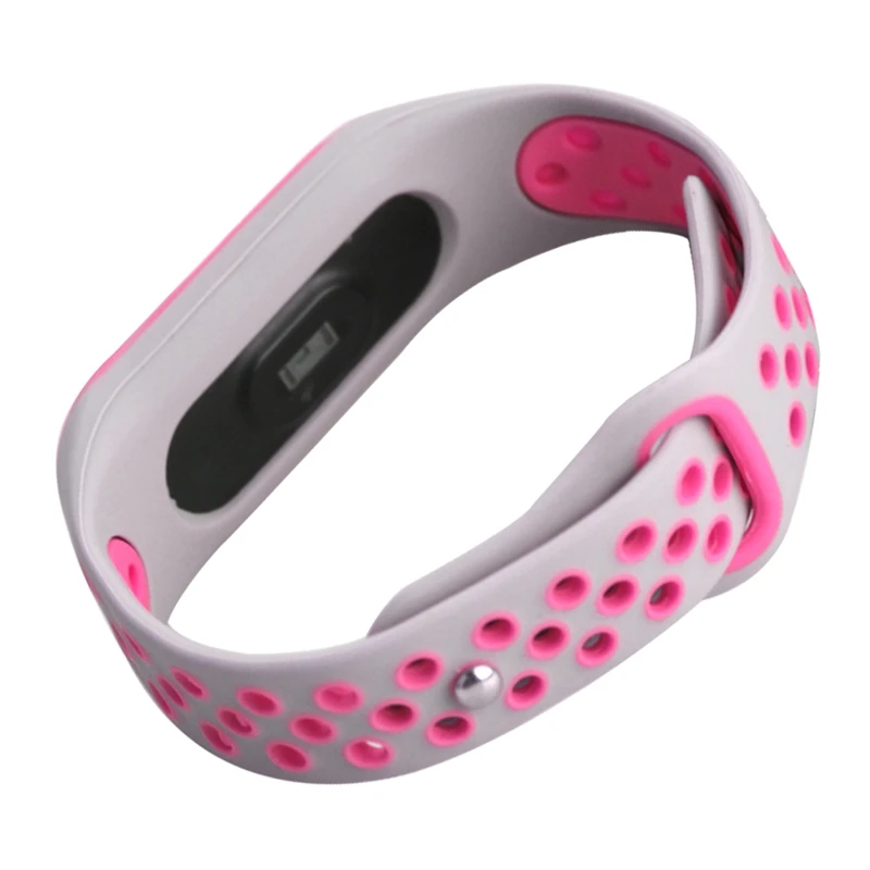 FIFATA, браслет для Xiaomi mi, ремешок для часов 4, сменный Браслет для mi Band 4, силиконовый спортивный ремешок для mi Band 3/4 - Цвет: Gray pink