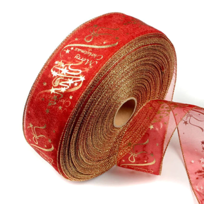 JX-LCLYL 2M Red Christmas Tree Ribbon Ornament Decorations Party Xmas Decor New