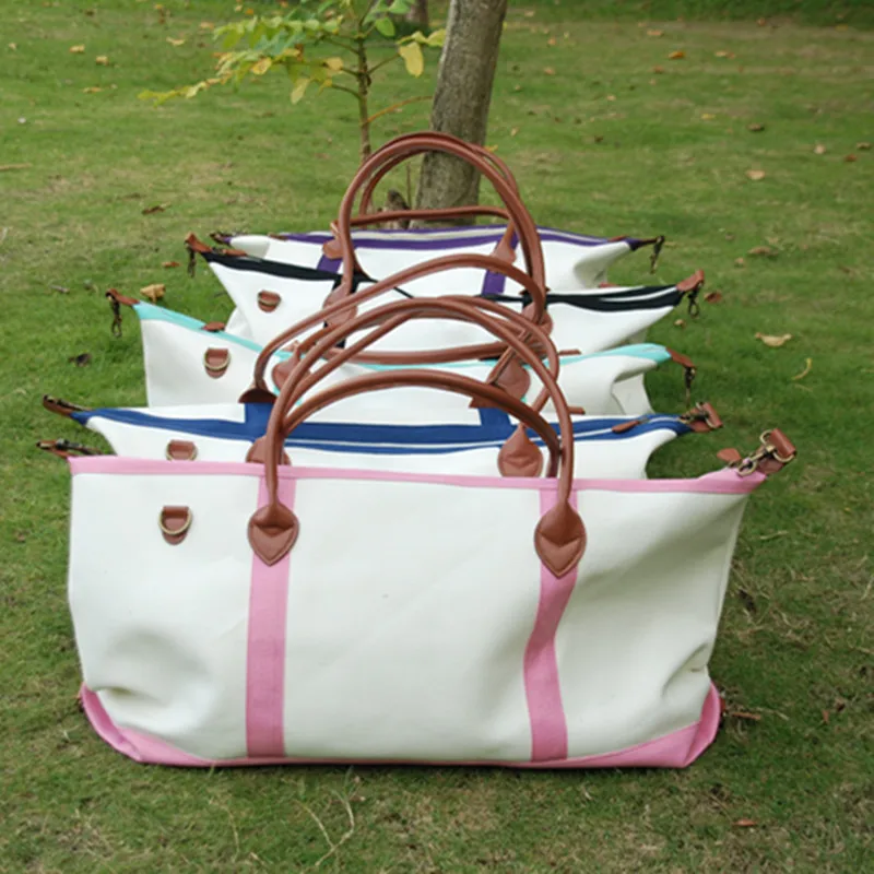 Ready In Stock Large Canvas Duffle Bags New Arrival Accessory Organizer Canvas Weekend Bag DOM