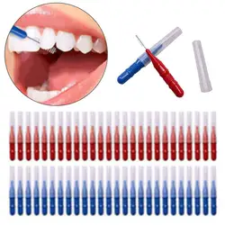 50 шт. Уход за полостью рта чистка зубов межзубные щетки нить палочки зуб нитью головы гигиены зубные Пластик инструмент