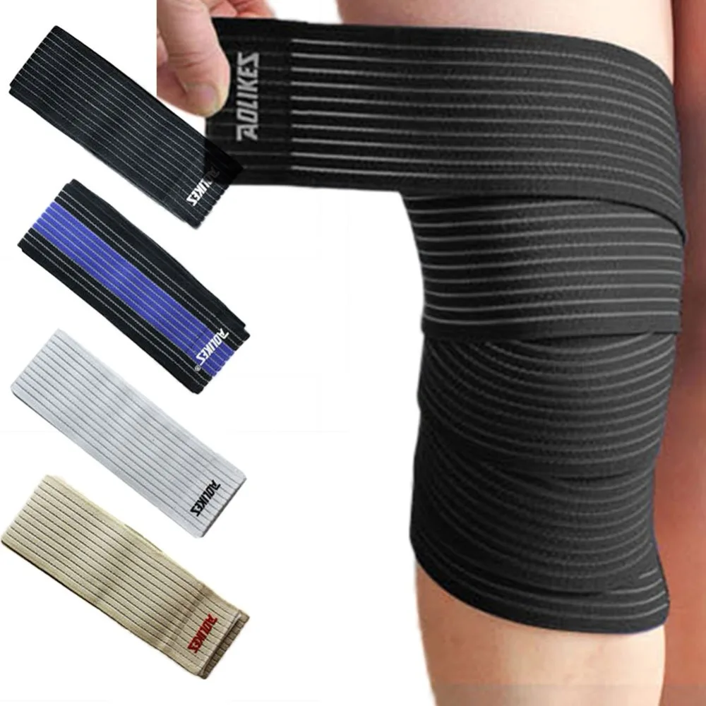 1 шт., спортивный эластичный бандаж 180 см, поддержка колена, компрессионные наколенники для голени, для тяжелой атлетики, баскетбола, запястья/поддержка лодыжки, H3