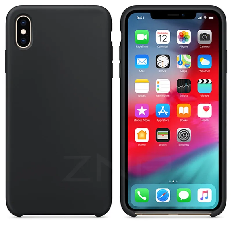 ZNP мягкий силиконовый чехол для телефона для iPhone 6 6s 7 8 Plus X XS чехол для Max XR чехол для Apple iPhone X XS Max XR оболочка Капа - Цвет: Black