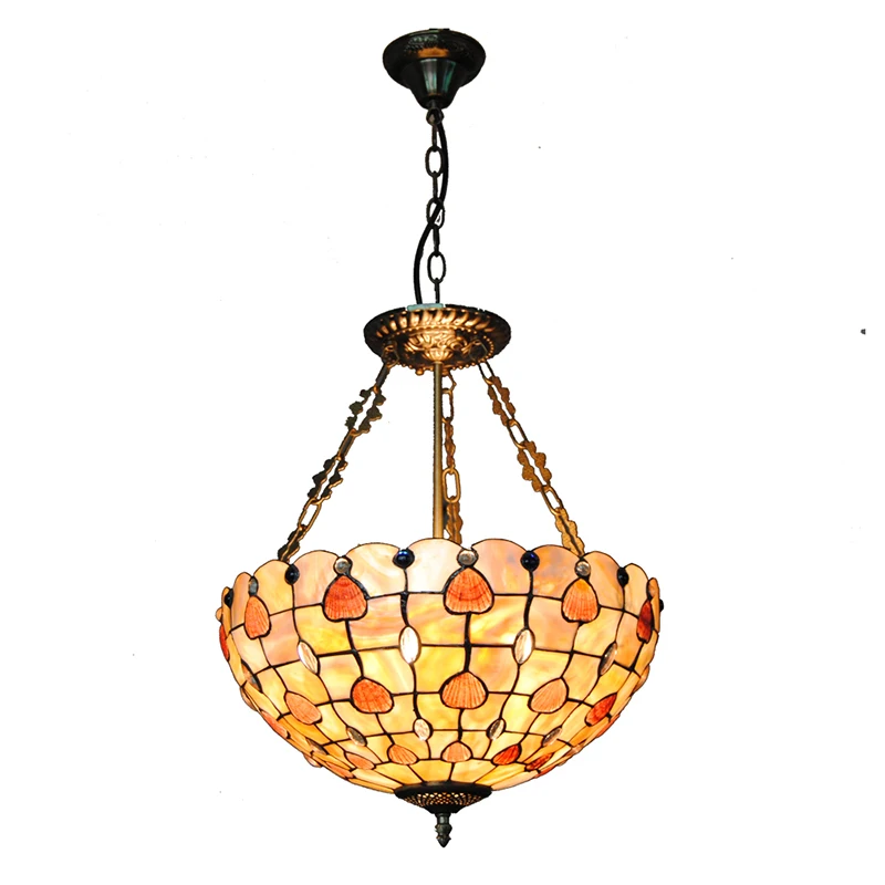 21" Modern Tiffany Stained Shell Pendant Light European Vintage Flowers Inverted Suspension Lamp Fixture For Restaurant PL709
21" Modern Tiffany Stained Shell Pendant Light European Vintage Flowers Inverted Suspension Lamp Fixture For Restaurant PL709