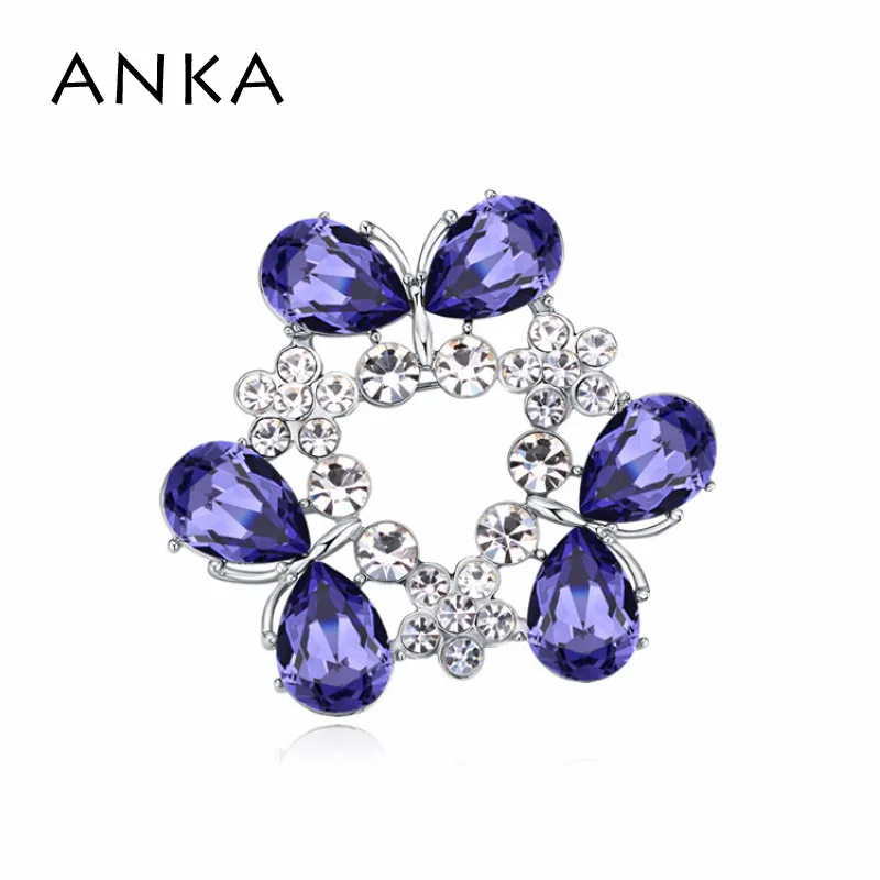 

ANKA High-end brand jewelry Austrian crystal brooch find the next century brooches Main Stone Crystals from Austrian #111309