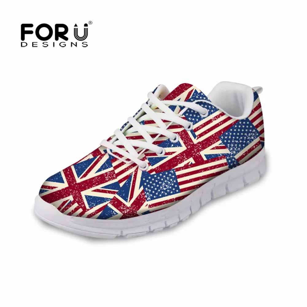 FORUDESIGNS/женские кроссовки светильник Вес с рисунком национального флага Женская