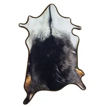 Противоскользящий коврик из овечьей кожи с леопардовым принтом, из искусственной кожи, с принтом животных, ковер из овчины, ковер для гостиной