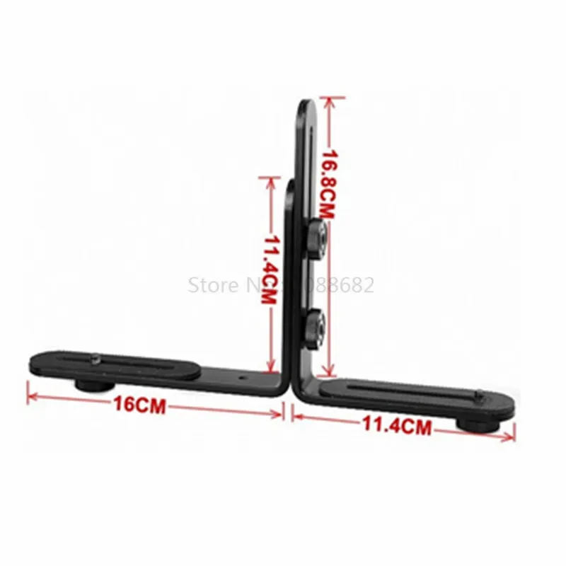 New Double L 14 Screw Shaped Photography Light Bracket Tripod Camera LED Flash Holder For SLR Camera (1)