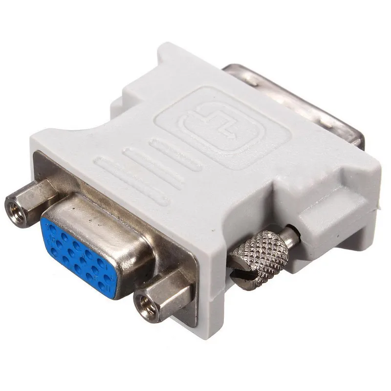 18+1Pin Dual Link Male to VGA 15 Pin Female Plug Adapter for PC DVI-D