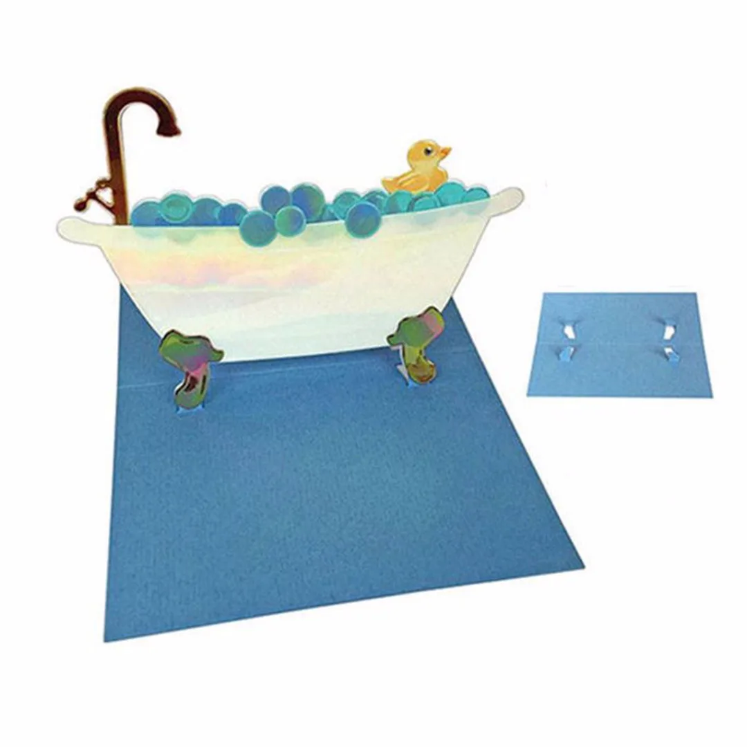 DIY  Carbon Steel Pop Up Bathtub Design Cutting Dies Stencil for Scrapbooking