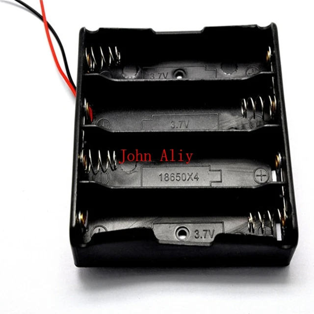 Wholesale 500 pcs/lot 4 x 18650 With Lead Wire Battery Box Plastic