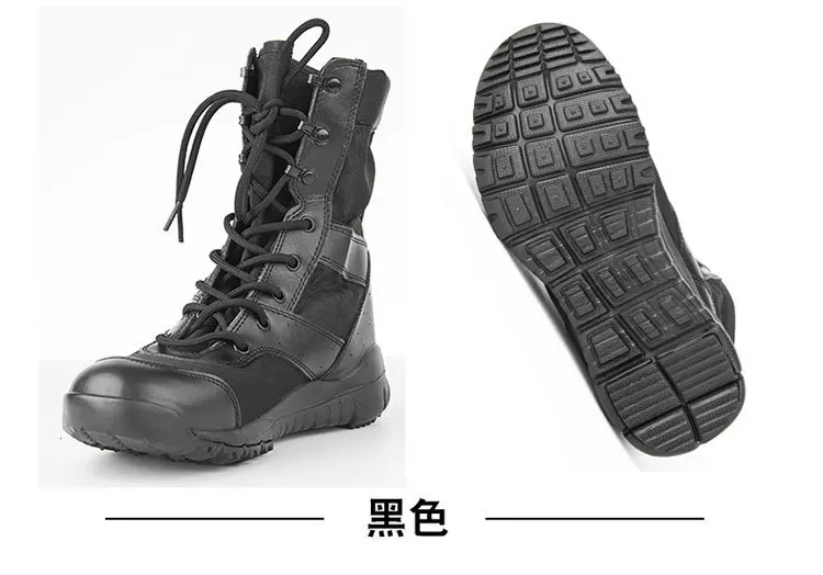 36-46 Size Summer Army Fans Combat Boot Men Women Outdoor Climbing High Top Hiking Shoes Tactical Training Desert Military Boots