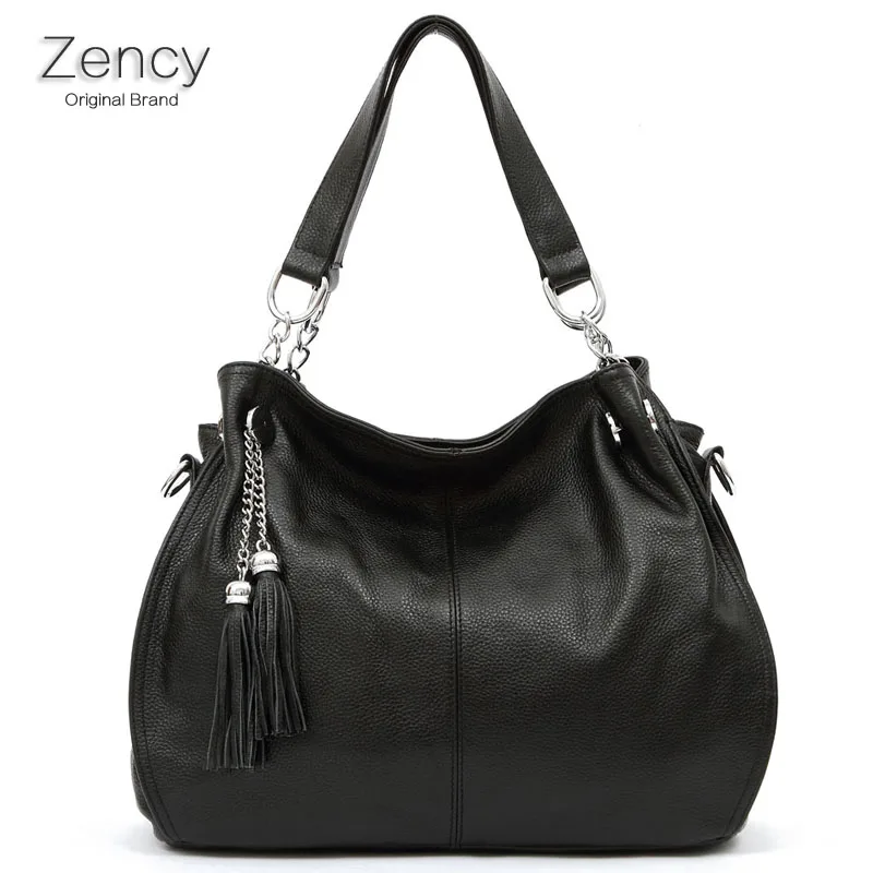 ZENCY Bags Top Quality 100 Real Genuine font b Leather b font Soft Cow font b