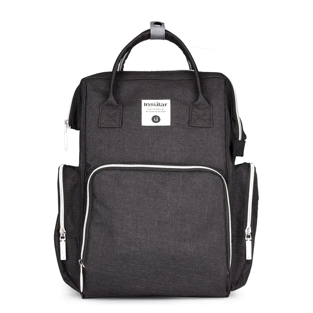 Дорожные детские сумки для мам, сумка для подгузников, рюкзак для подгузников, сумка для мам, большая вместительность, многофункциональная уличная сумка - Цвет: Black