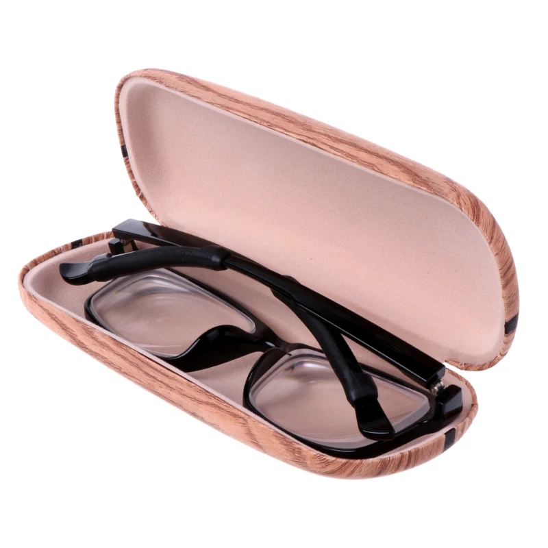 Портативный деревянный зернистый Жесткий Чехол для очков, коробка для очков, защитная сумка для солнцезащитных очков