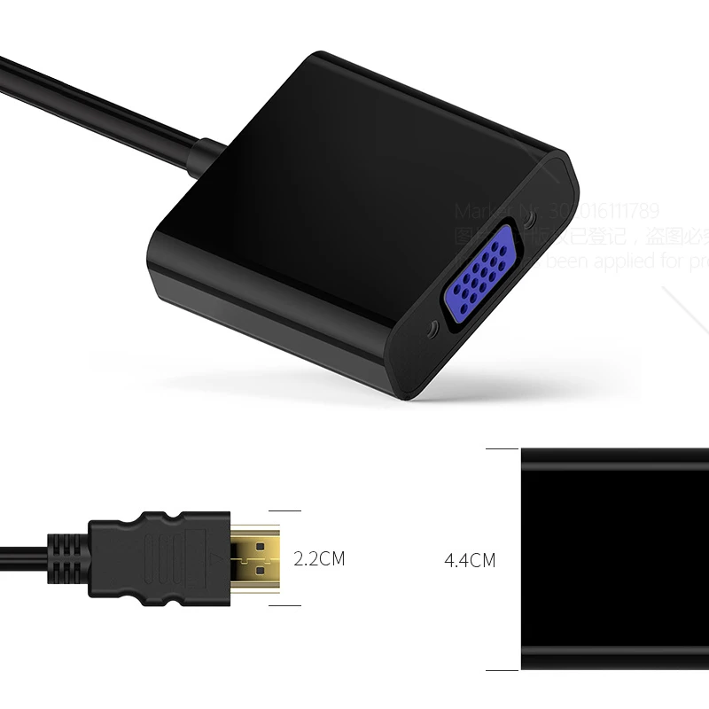 AUN HDMI к VGA адаптер Мужской к Famale конвертер адаптер для ПК, проектор, опционально с аудио