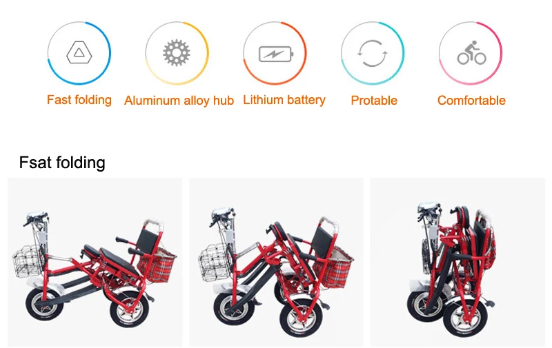 Perfect Electric Trike Scooter Foldable Lithium Protable  Mobility Three Wheel Citycoco Motorcycle for Elderly Disabled Tricycle Scooter 16