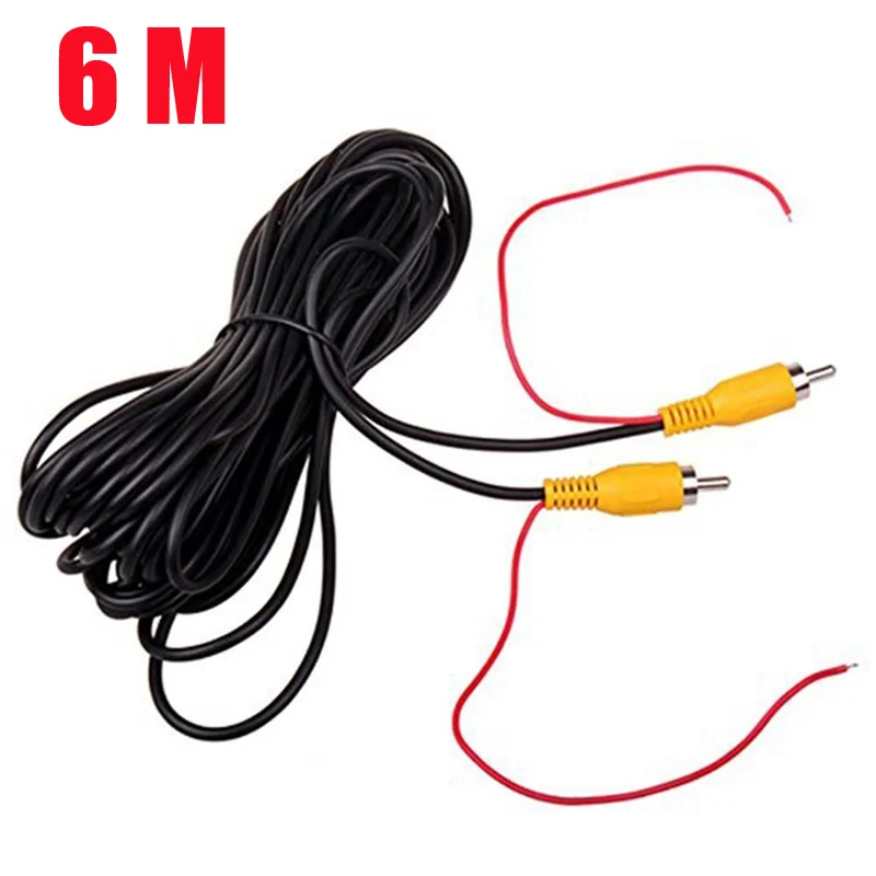 

6M 20FT RCA CAR Backup Camera Video Extension Cable w/ Red Trigger Wire