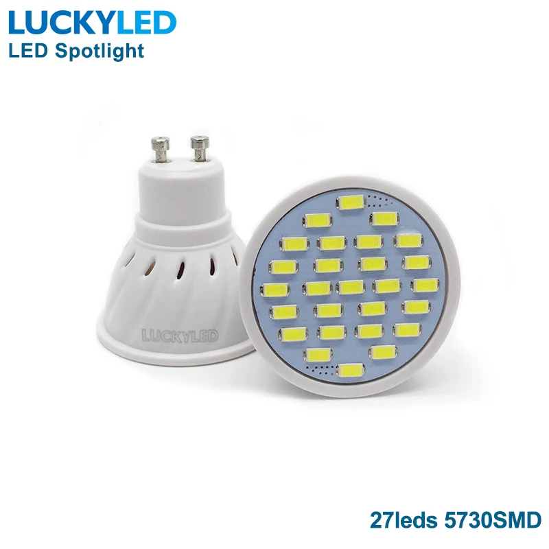 LUCKYLED Bombillas светодиодный 3W 4 Вт 5 Вт 6 Вт AC 220 В/110 В SMD 2835/5730 светодиодный прожектор GU10 для дома энергосберегающая лампа