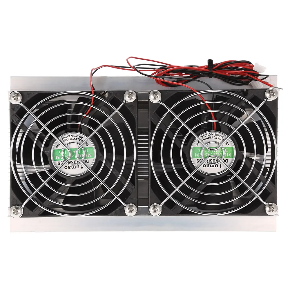 

Thermoelectric Peltier Refrigeration Cooling System Kit Semiconductor Cooler Large Radiator Cold Conduction Module Double Fans