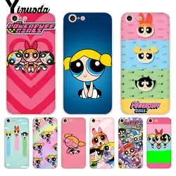 Yinuoda для iphone 7 6 X Чехол Powerpuff Girls Прозрачный чехол для телефона чехол для iphone 8 7 6 S Plus X 5 5S SE 5C XS XR чехлы