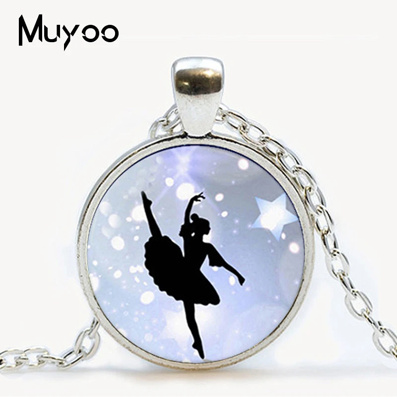 Оптовая продажа художественная стеклянная подвеска Dance кулон балерина в виде