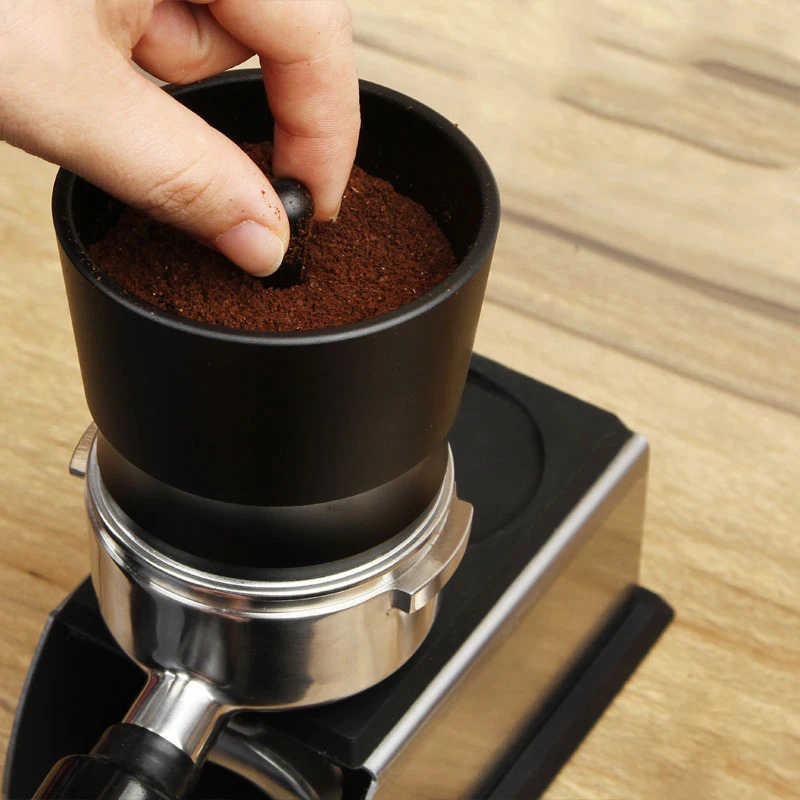 Fdit1 Aluminum Alloy Dosing Rings Press 58mm Coffee Accessories Coffee Tools Coffee Powder Picker Cup Cloth Powder 58mm Coffee Handle Even Coffee Appliance