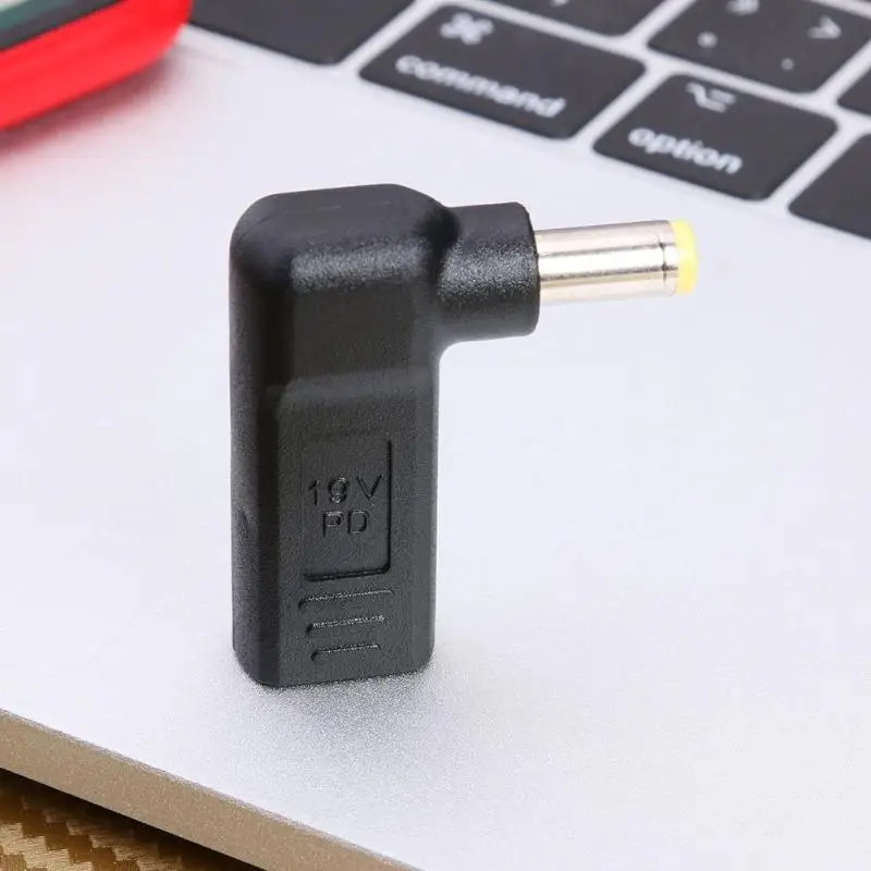 90 градусов USB 3 1 C тип c автобус до 5 5*2 мм DC источник питания вилка конвертер с PD