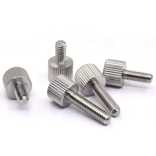 

10Pcs M3 Single knurled head hand screw round thumb screws handle bolts Nickel plated 5mm-12mm Length