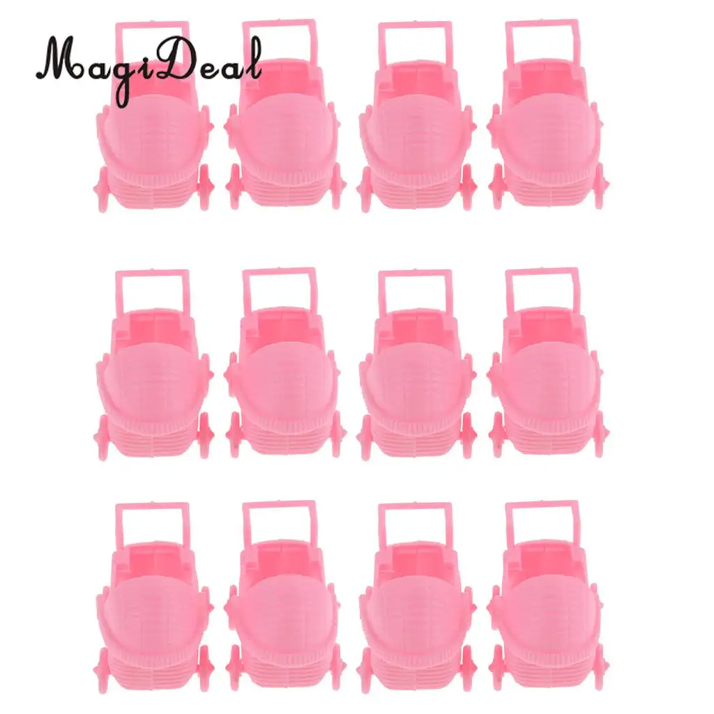 24pcs/Set Plastic Baby Carriage Baby Shower Baby Birthday Decoration Christening Party Favor Pink+Blue