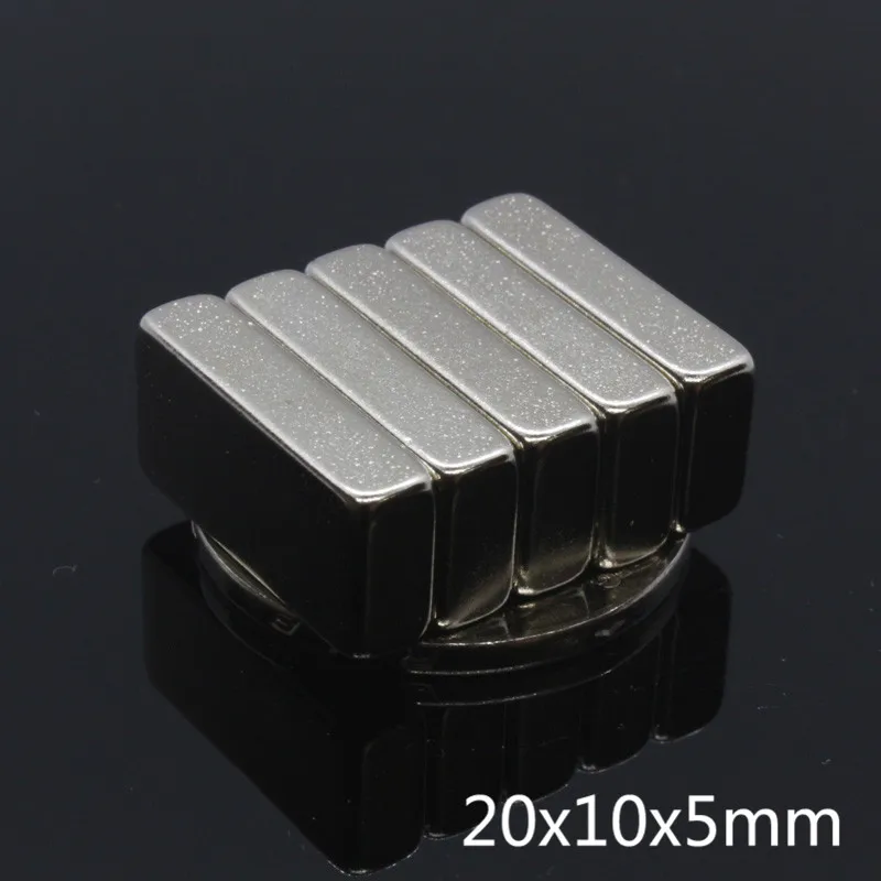 20 шт 20x10x5 мм блок супер мощный, прочный, неодимовый магнит 20*10*5 мм редкоземельный магнит мощный магнитный постоянный магнит