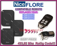 The remote replace For Nice remote FLO1RE,FLO2RE,FLO4RE 433,92MHZ Rolling code remote control