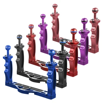 

Dual Handheld Holder For Canon Sony SLR Camera Waterproof Case Underwater Diving Photography Diving Handle Tray Bracket