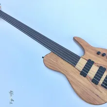 5 струн fretless активная Электроника бас гитара шеи через тело бас гитара