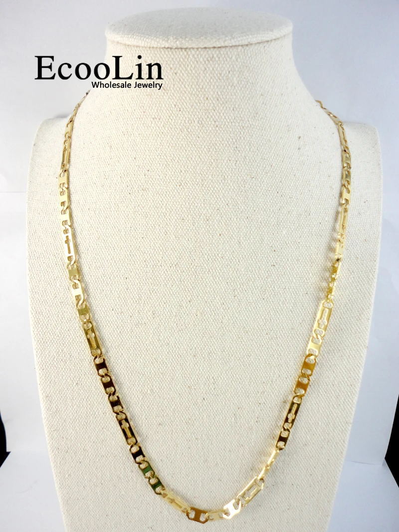 22 inch Cross Blade Gold Stainless Steel Chain 56Cm Diameter 5mm Never