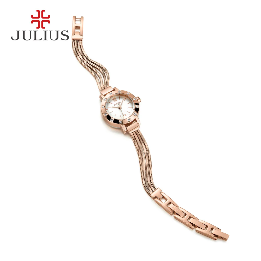 

Julius Brass Band Top High Quality Japan Miyota 2035 Movement 30M Waterproof Fashion Dress Bracelet Band Ladies Whatch JA-715