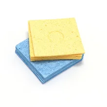 10 шт. желтый синий Чистящая губка очиститель для прочного паяльника