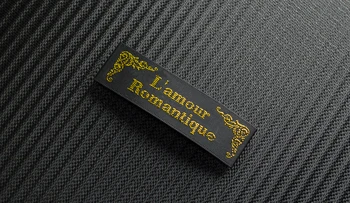 

Separate cut folded clothing labels custom private brand woven labels and tags DSLB022-24