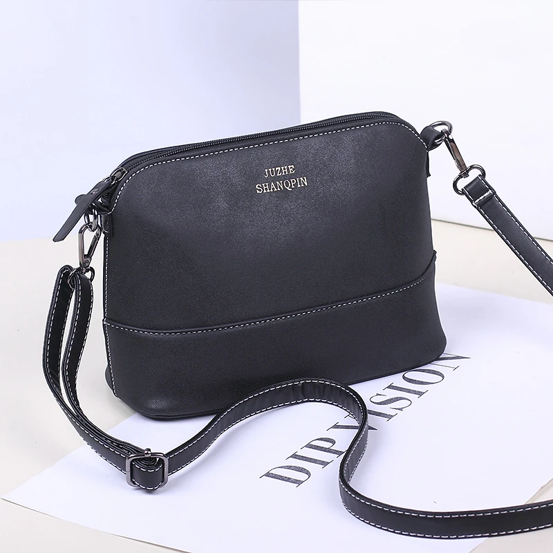 

New fashion Frosted Shell leather small shoulder bags designer women messenger bags Female brand crossbody bag sac femme
