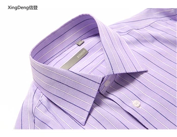 

XingDeng Men's Long Sleeve single breasted stripe Shirt fashion autumn spring Clothing thin literary Casual shirt plus size 4xl