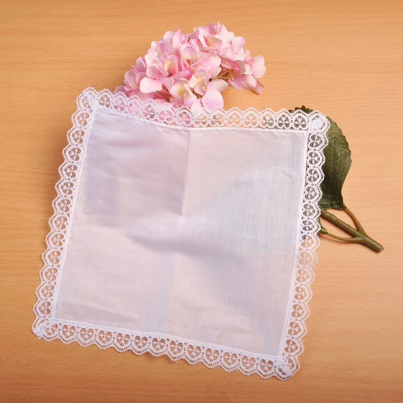 50 шт персонализированный белый кружевной носовой платок, женские свадебные подарки, свадебные украшения платки из ткани 25*25 см