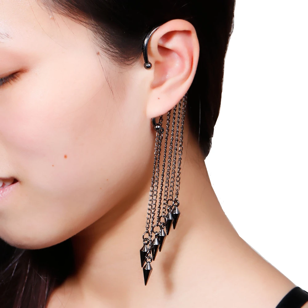 Серьги манжеты DoreenBeads с заклепками 15 7 см (6 1/8 дюйма) x 3 2 (1 2/8 1 шт.|earrings fashion|earrings