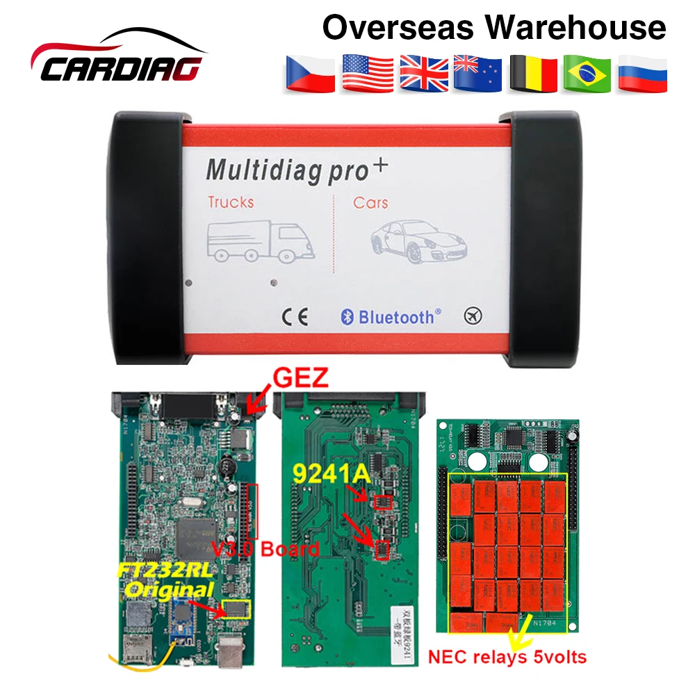 

Multidiag pro with OBD2 bluetooth TCS PRO CDP pro Plus 2015 R3 keygen Code Reader OBDII OBD2 Diagnostic Tool for car/truck