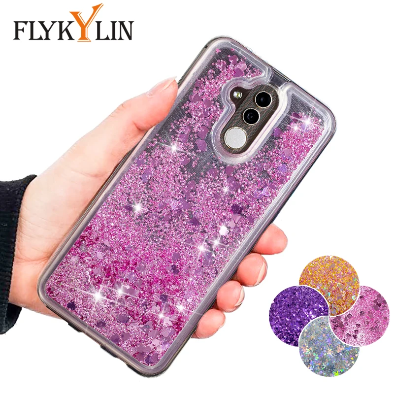 

FLYKYLIN Glitter Liquid Case For Huawei P30 P20 Lite P30 Pro Mate 10 20 Lite Back Cover Bling Quicksand Soft TPU Silicone Coque