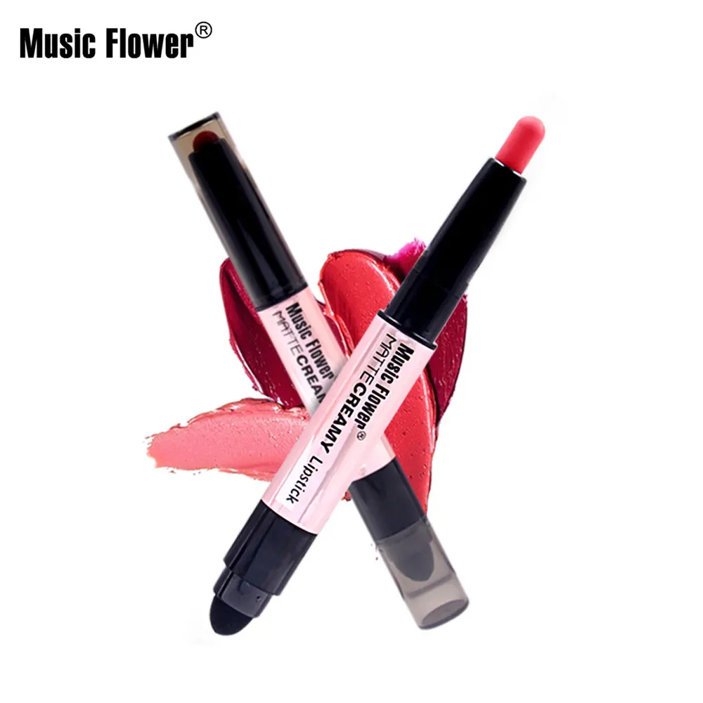 

Moisturizing Lipstick Cushion Double Head Matte Lipstick 12 Color Lip Makeup Tools