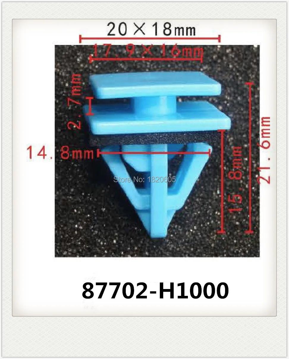 100Pcs Rocker Panel Moulding Clips With Sealer Blue Retainers For