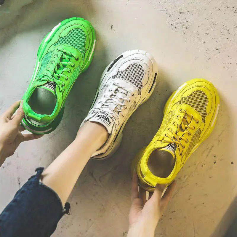 

2019 Women casual shoes platform sneakers autumn brand hollow shoes women breathable ladies Chunky shoes zapatos de mujer X6-81