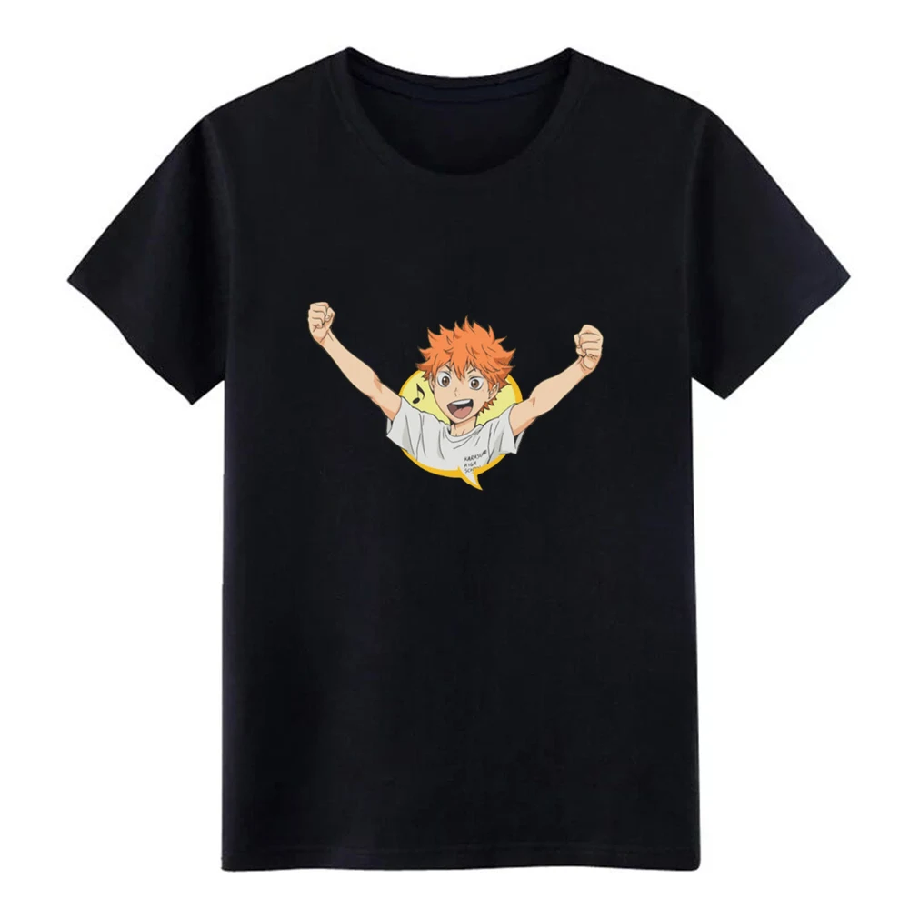 Haikyuu футболка дизайнерская с круглым воротником Мужская свободная забавная