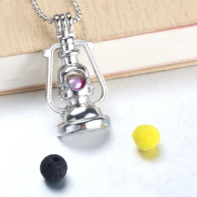 5pcs Kerosene Lamp Pearl Cage Jewelry DIY Bead Locket Pendant Aromatherapy Essential Oil Diffuser For Oyster | Украшения и