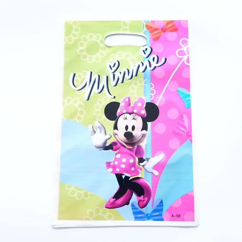 20 шт./лот Подарочный пакет там мешок с подарками Микки и Минни Маус детский день рождения вечерние поставки для праздника вечерние поставки вечерние украшения набор пакет для конфет - Цвет: Minnie